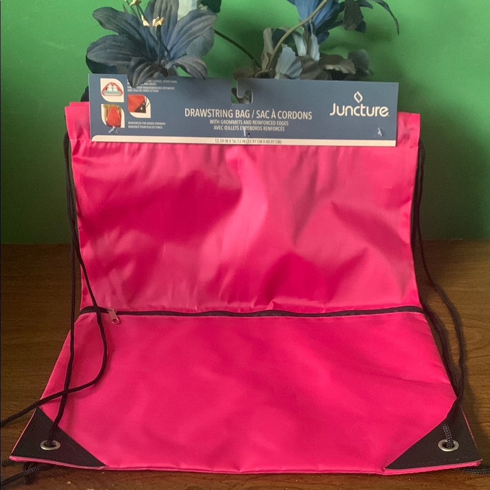 *5/$5* NWOT Juncture Pink Drawstring Bag